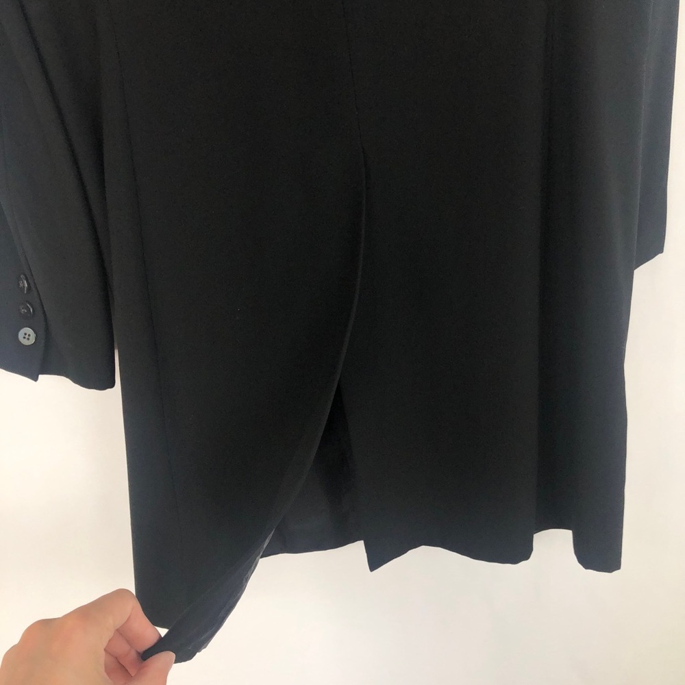 Lafayette 148 New York Wool Long Blazer Black Size 10 - Picture 5 of 8